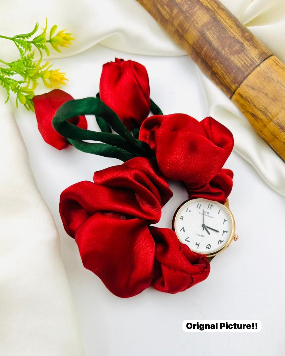 Rose Style Ladkan Scrunchie Watch