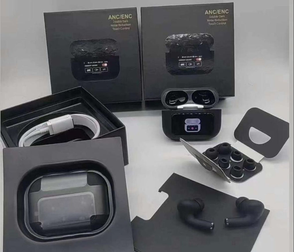 A9 Pro Led Screen Airpods Black Color Box Packing