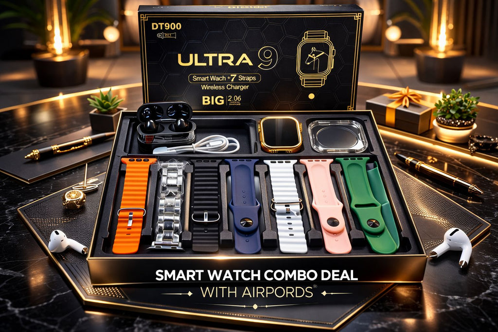 Ultra 9 Smart Watch Get Black Airpods Free