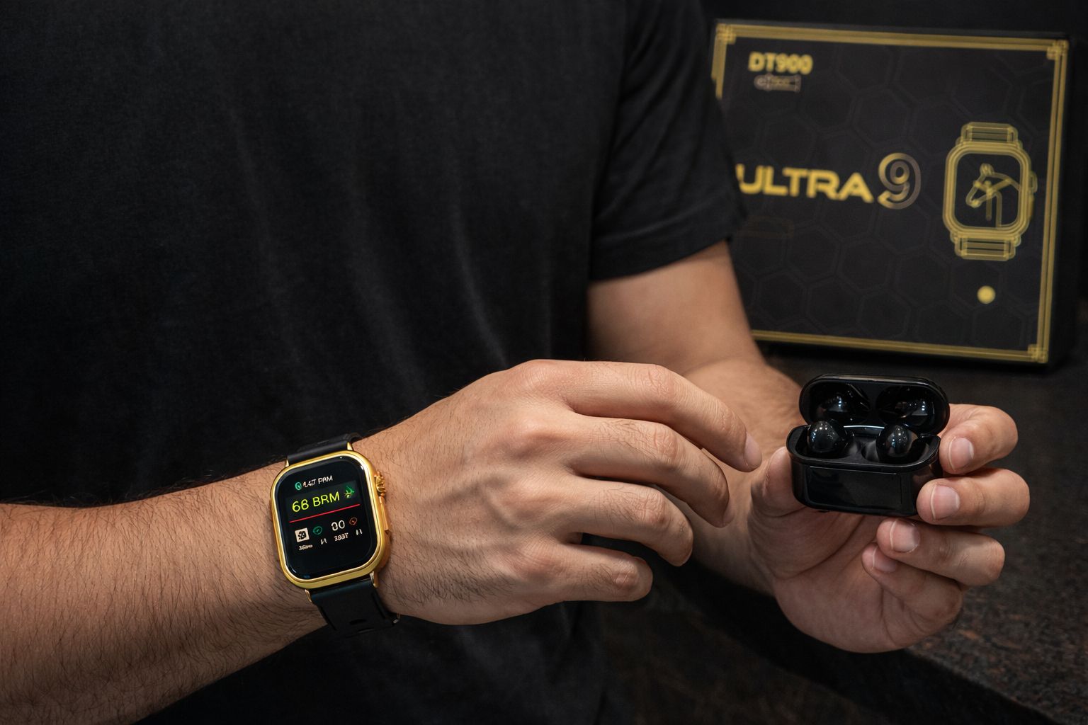 Ultra 9 Smart Watch Get Black Airpods Free