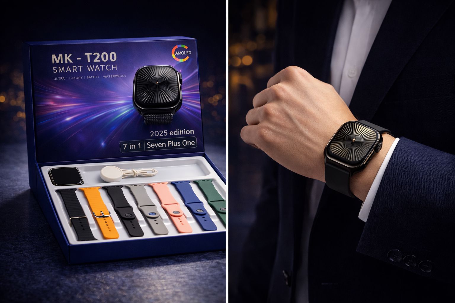 ⌚️ Mk-T200 7/1 Smart Watch with charger   (50%OFF) ONLY 7DAYS OFFER