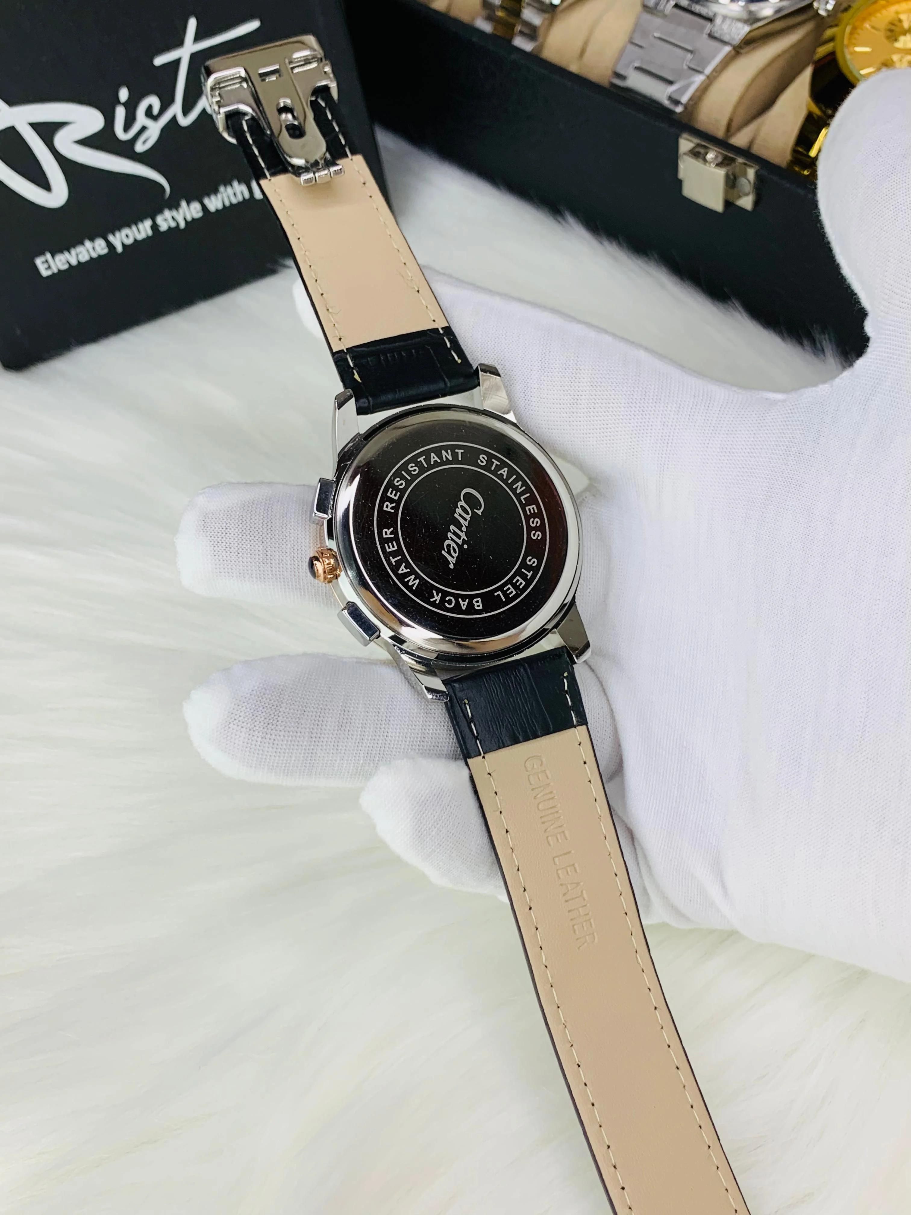 CARTIER  GENTS WATCH LEATHER STRAP   (42%OFF)