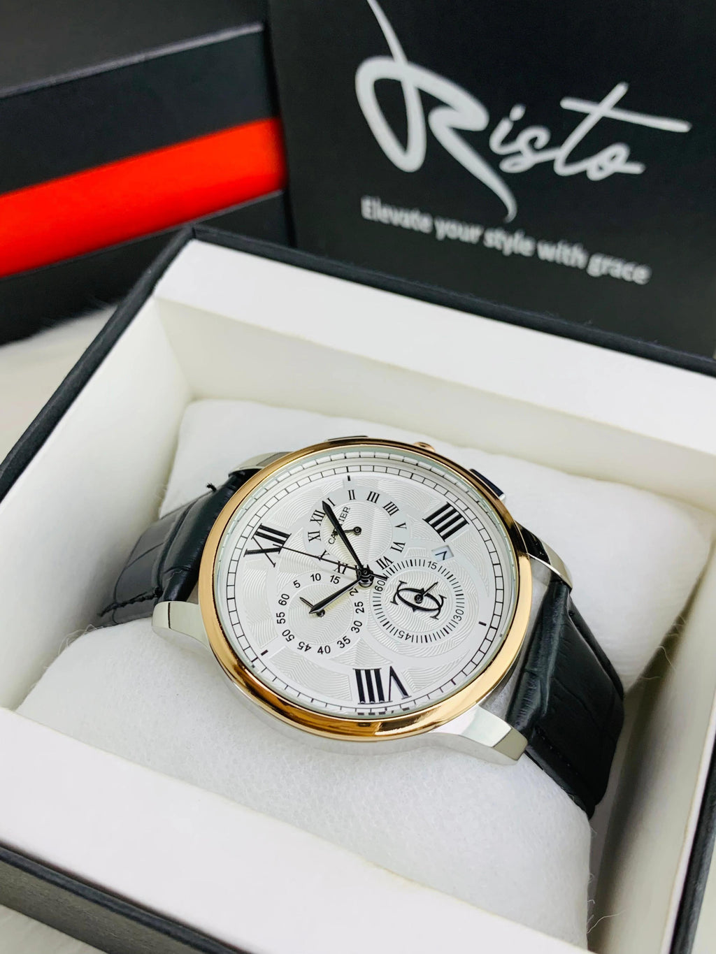 CARTIER  GENTS WATCH LEATHER STRAP